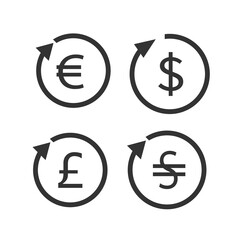 Finance icon. Money and banking instrument set line vector ilustration.