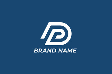Modern and simple DP logo design