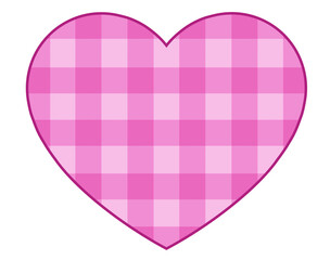 big pink plaid heart