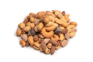  A group of almonds, pistachios, walnuts, macadamia, cashews.