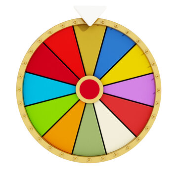 Wheel of fortune on transparent background