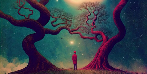The tree of life. Surreal metaphor for growth, spirituality, inspiration etc.	
