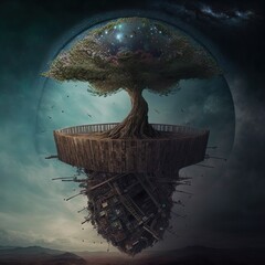 The tree of life. Surreal metaphor for growth, spirituality, inspiration etc.	
