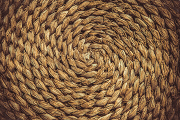 A Circular braided straw crafts.