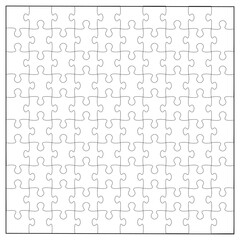 Mockup Jigsaw Puzzle Size 10x10 for overlapping puzzles