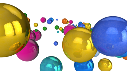 colorful balloons on white background