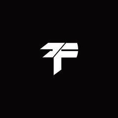 Letter f logo icon on black background