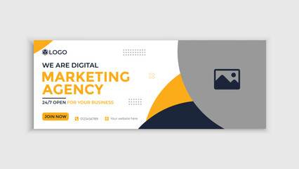Digital marketing agency facebook cover template