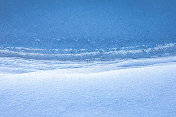 Snowy and ice winter landscape at the Amsterdamse Waterleidingduinen