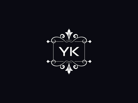 YK y&k Luxury Logo Design, Luxury yk Letter Logo template