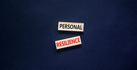 Personal resilience symbol. Concept word Personal resilience typed on wooden blocks. Beautiful...