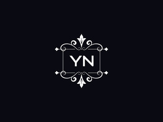 Fototapeta YN y&n Luxury Logo Design, Luxury yn Letter Logo template obraz