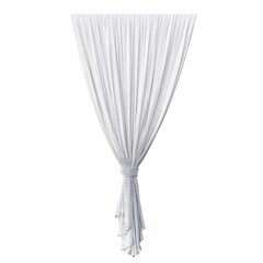 curtain isolated on white background, interior furniture, 3D illustration, cg render