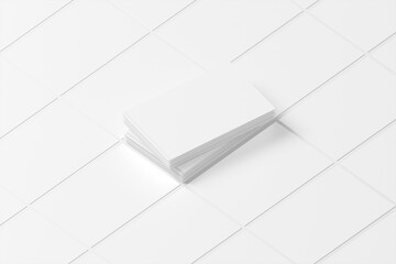 Stack White Business Card Mockup