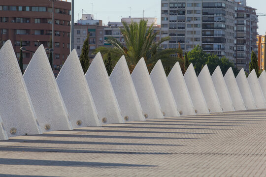 Stadt der Wissenschaften und Kultur des Architekten Santiago Calatrava, Ciudad de las Artes y las Ciencias, Valencia, Spanien, Europa