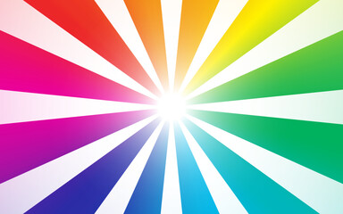 虹色の集中線