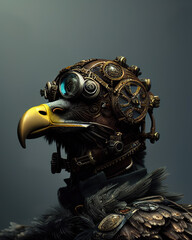 cybernetic robotic futuristic eagle bird