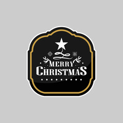Christmas badge holiday design vector