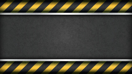 Under construction background with black and yellow stripes