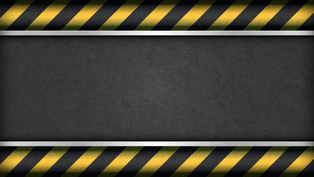 Under construction background with black and yellow stripes