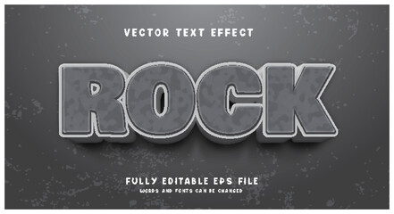 Editable text style effect - Stone text style theme.