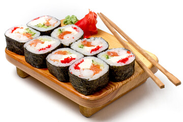sushi and chopsticks
