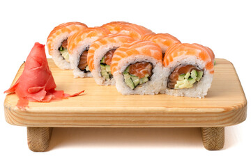 rolls with salmon
