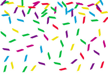 Falling Confetti Invitation Vector White