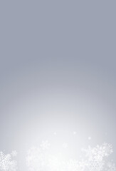 White Snowfall Vector Gray Background. Fantasy