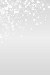 Silver Snowflake Vector Grey Background. Xmas