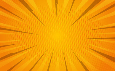 Abstract yellow comic background