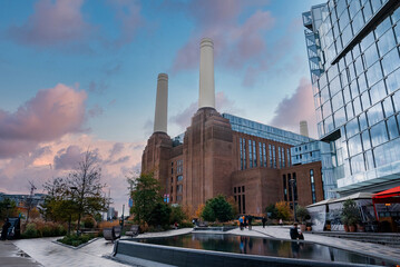 London, UK. May 10, 2022. New Battersea Power Station in London England UK operating as a new...