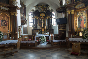 Wejcherowo, Poland, May 14, 2022: Interior of the Sanctuary of Our Lady of Health of the Sick in...