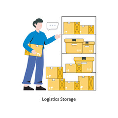 Logistics Storage flat style design vector illustration. stock illustration