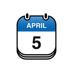 Calendar April Icon Vector Logo Template