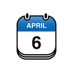 Calendar April Icon Vector Logo Template