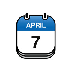 Calendar April Icon Vector Logo Template