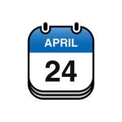 Calendar April Icon Vector Logo Template