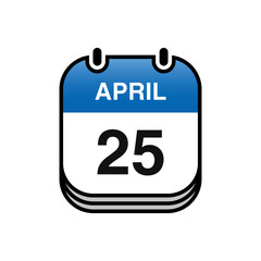 Calendar April Icon Vector Logo Template