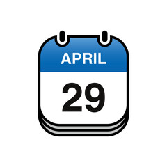 Calendar April Icon Vector Logo Template