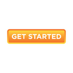 get started button website vector template