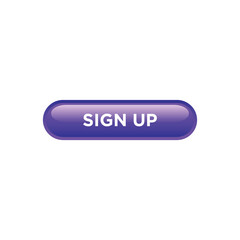 Sign Up Button Website Vector Template