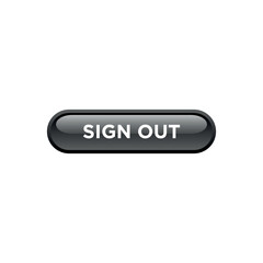 Sign Out Button Website Vector Template