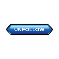 Unfollow Button Website Vector Template