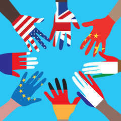 People from different countries. Cartoon style vector illustration © Paolo