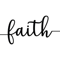 Faith PNG, Faith with tails, Christian text, Religious banner, inspirational saying, vector illustration