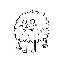Cute monster hand drawn illustration 