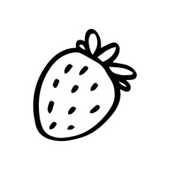 Cute strawberry hand drawn illustration