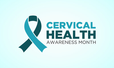 Cervical health awareness month is observed every year in january. January is cervical health awareness month. Vector template for banner, greeting card, poster with background. Vector illustration.