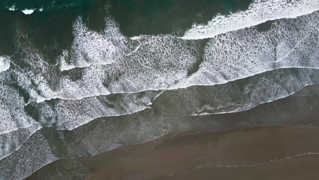Vista aérea del océano pacifico, Manabí, ecuador